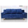 Voir la diapositive 2 : Paris Prix Canapé Convertible Velours  Albine  210cm Bleu