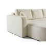 Voir la diapositive 5 : BEST MOBILIER Miro - canapé panoramique en u 7 places - convertible avec coffre - en velours texturé