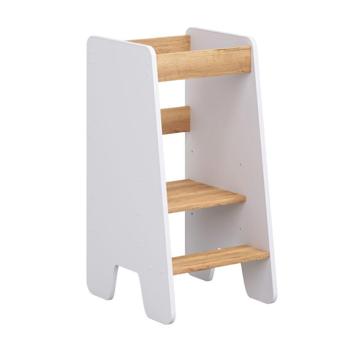 KOBI Échelle d'apprentissage en bois blanc pour enfants