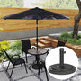 Voir la diapositive 2 : OUTSUNNY Pied de parasol mât dia. 38/48 mm - poids net 22 Kg - vis de serrage intégrée - HDPE noir