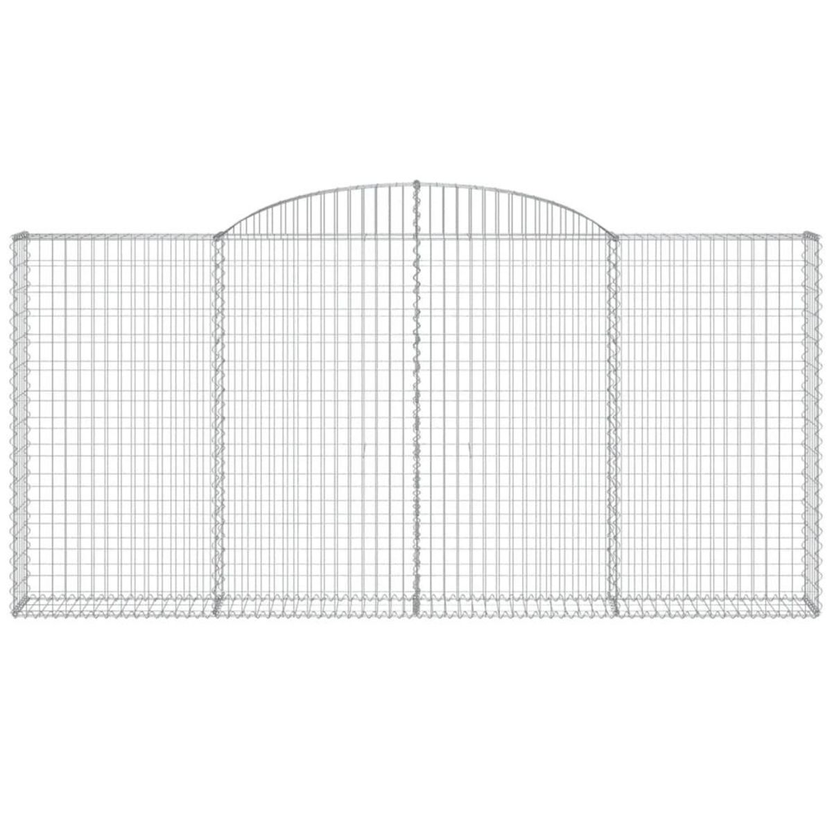 VIDAXL Panier de gabions arque 300x30x140/160 cm Fer galvanise