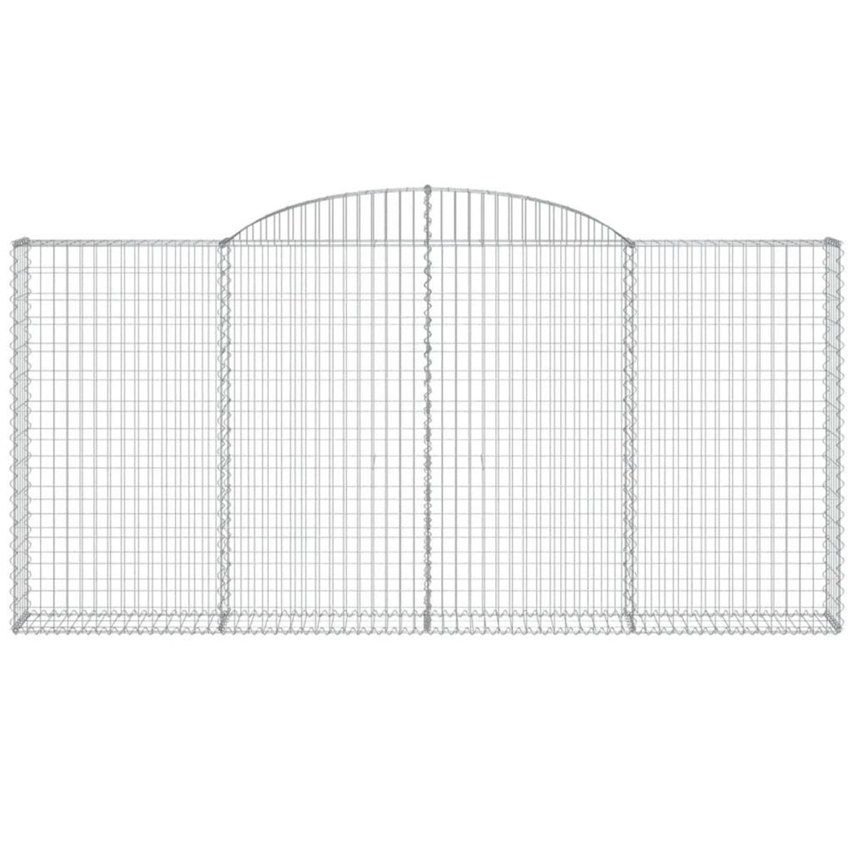 VIDAXL Panier de gabions arque 300x30x140/160 cm Fer galvanise