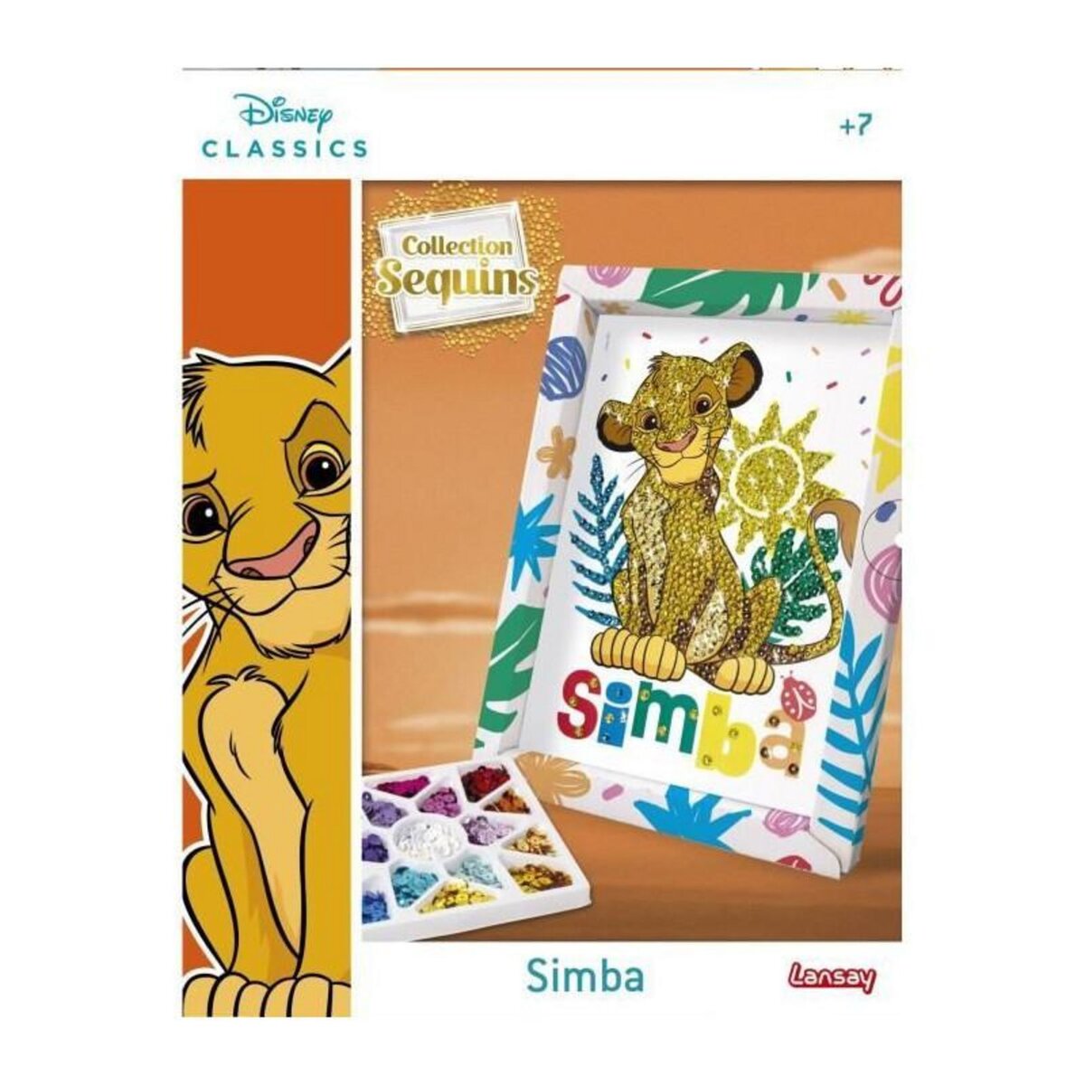 LANSAY Jeu de création - LANSAY - Collection sequins - SIMBA LE ROI LION - Des 7 ans