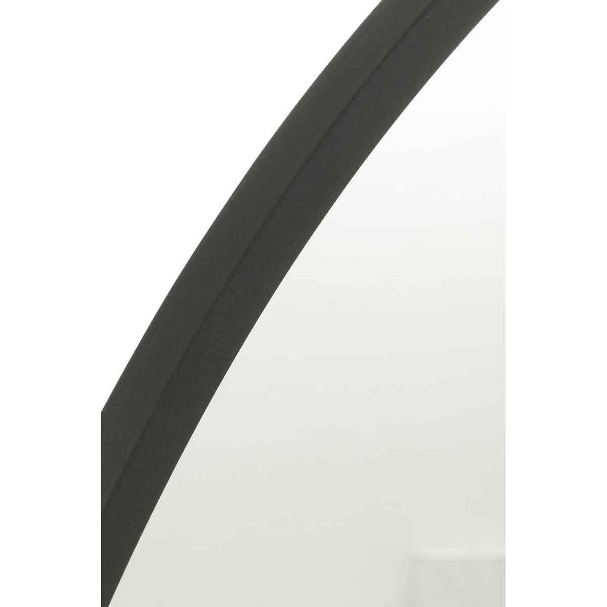 Voir la diapositive 2 : J-LINE Miroir mural design  matazo  110cm noir mat