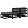 Voir la diapositive 3 : VIDAXL Salon de jardin 3 pcs avec coussins noir bois massif