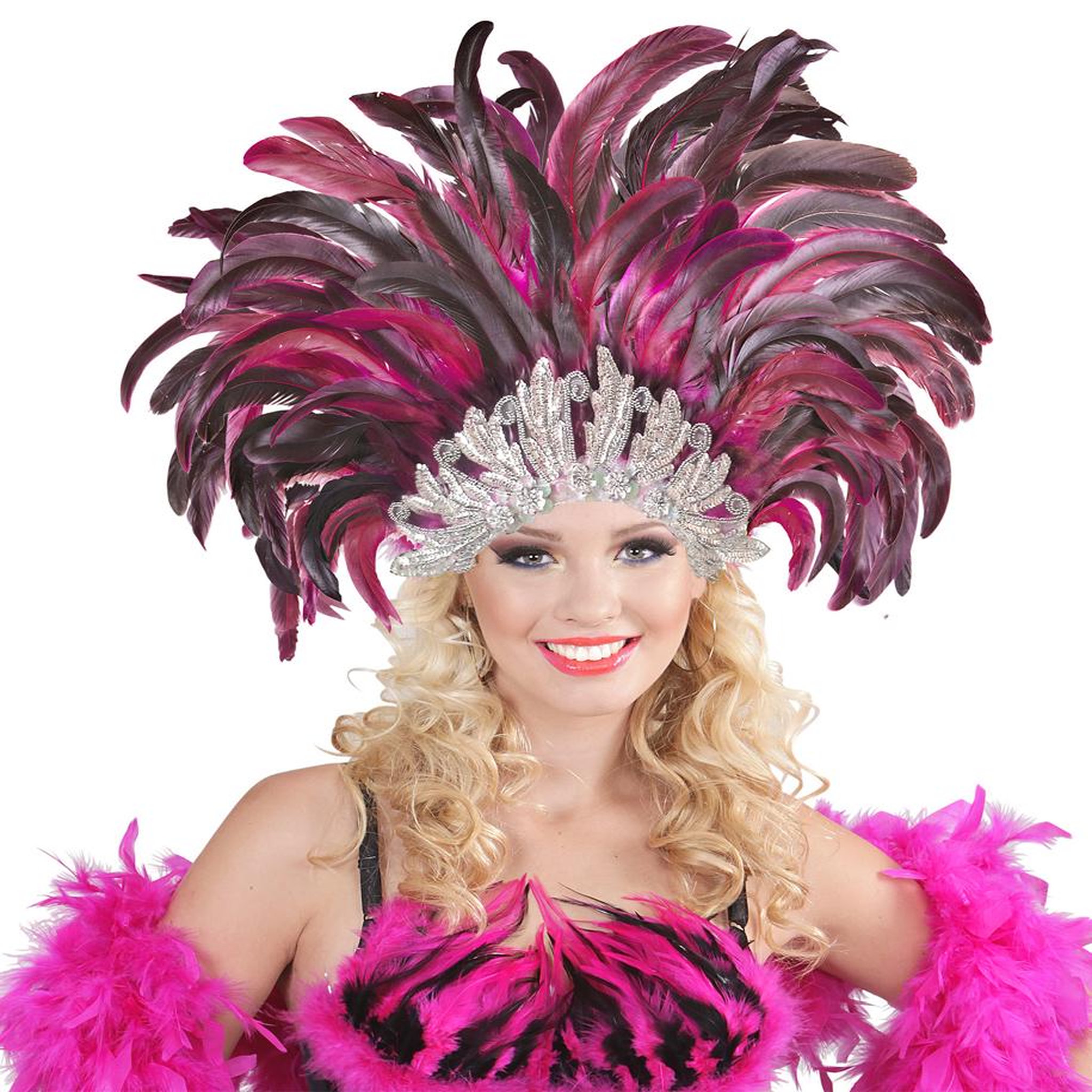 WIDMANN Coiffe Samba Rose - Adulte