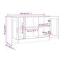 Voir la diapositive 6 : VIDAXL Buffet Chene fume 120x30,5x70 cm Bois d'ingenierie