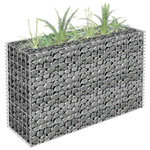 VIDAXL Lit sureleve a gabion Acier galvanise 90x30x60 cm