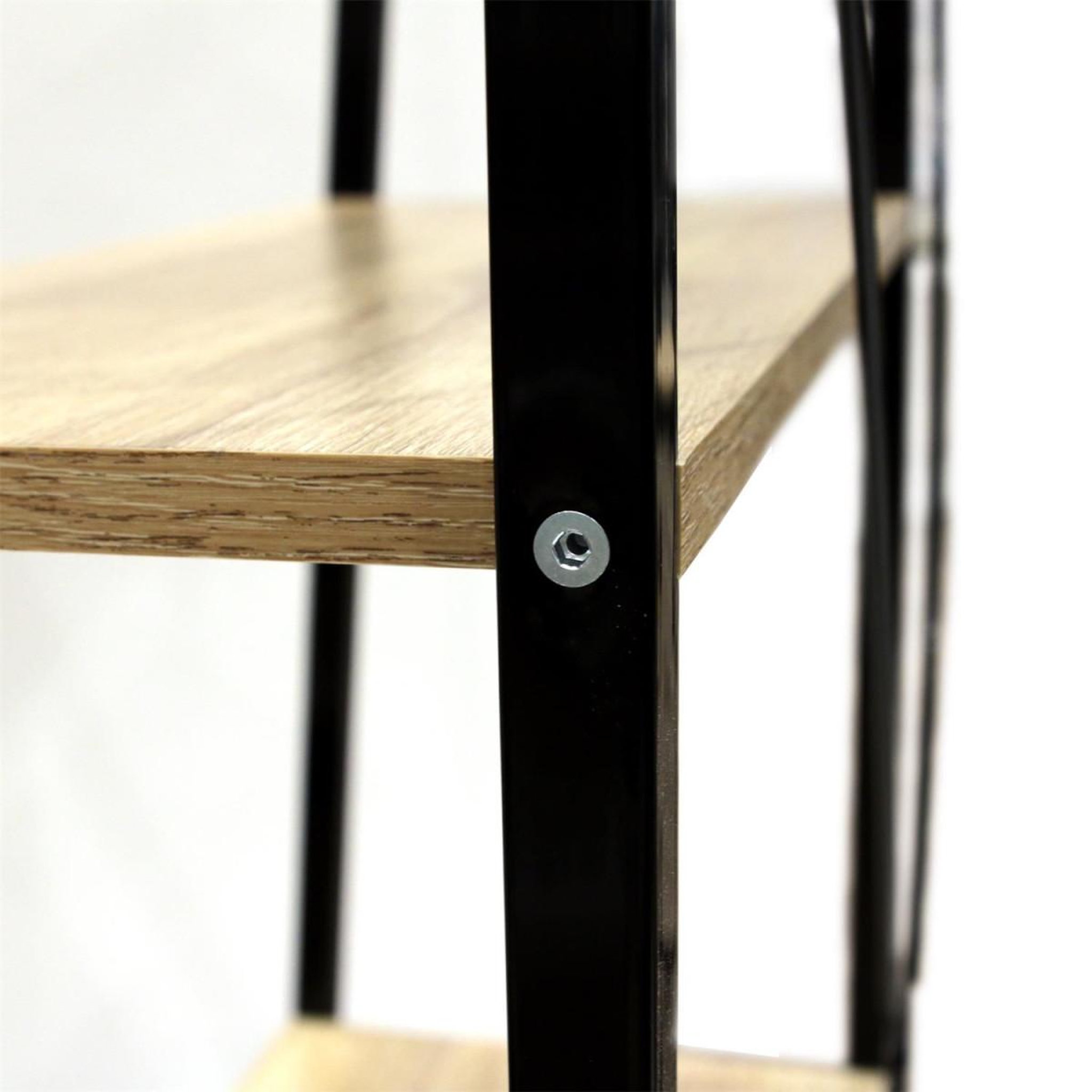 Voir la diapositive 6 : The Home Deco Factory Etagère en mélamine et métal - l.60 x h.148 cm - noir