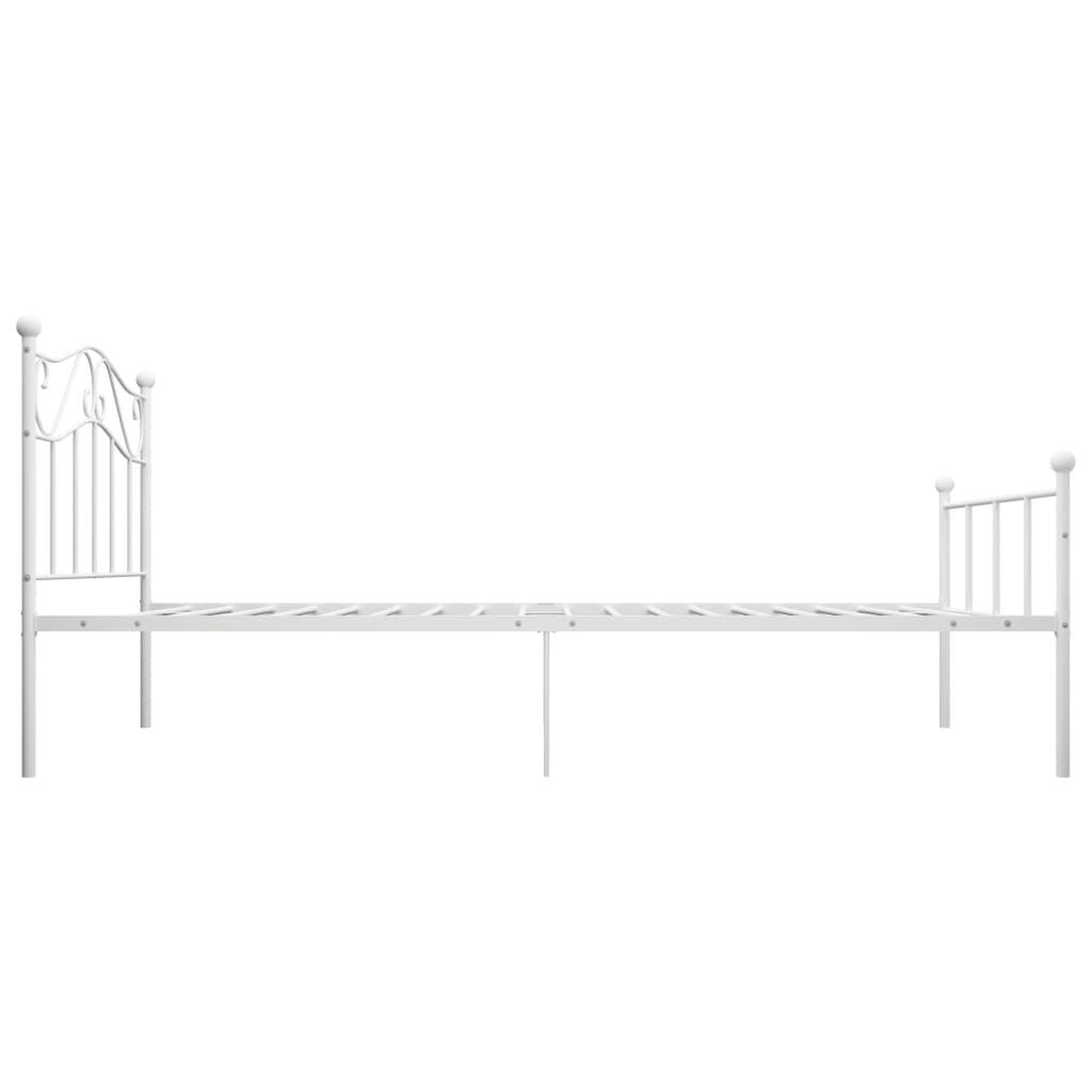 Voir la diapositive 4 : VIDAXL Cadre de lit Blanc Metal 90 x 200 cm