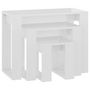 Voir la diapositive 2 : VIDAXL Tables gigognes 3 pcs Blanc brillant Bois d'ingenierie
