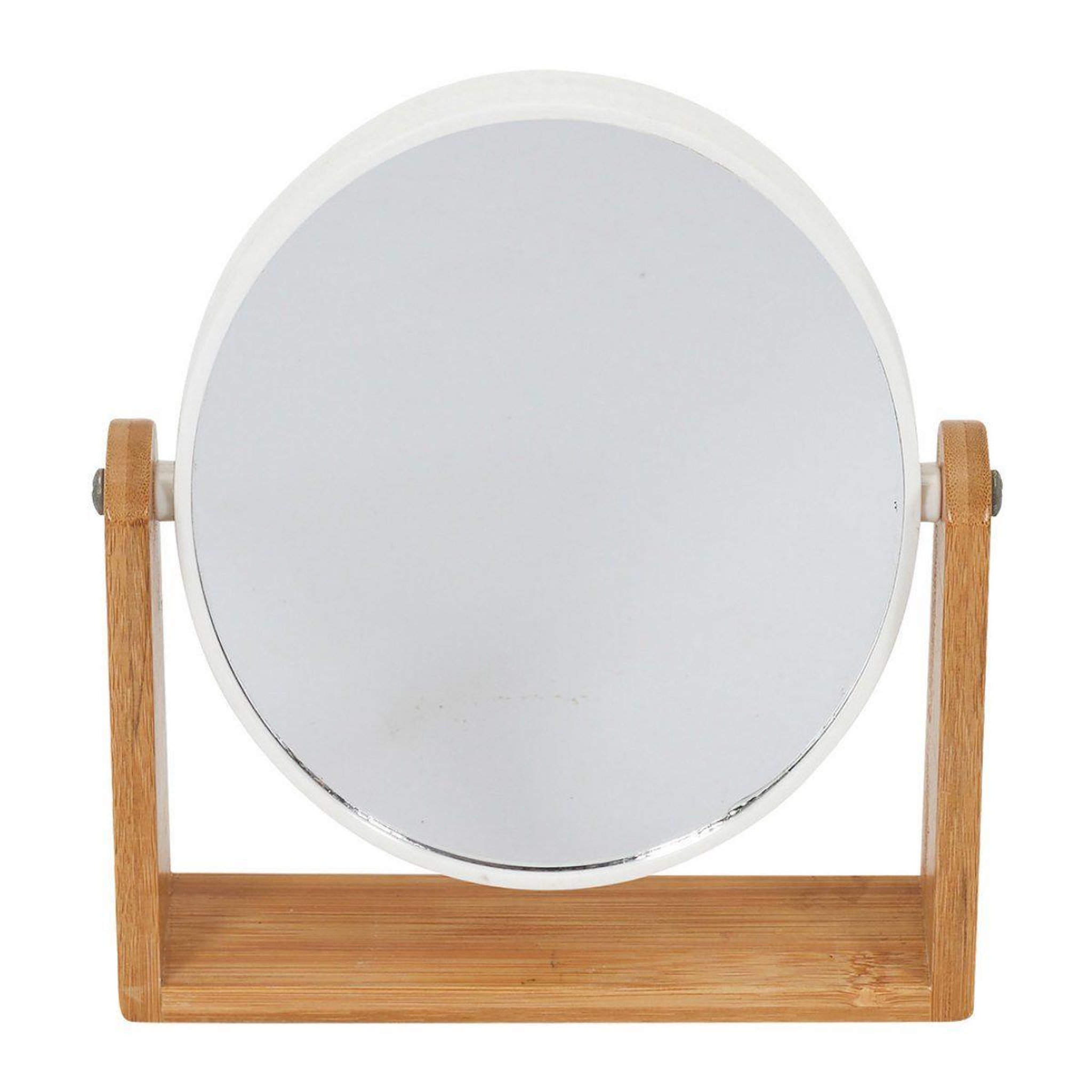 Cosmetic Club Miroir en bambou  double face  21cm naturel
