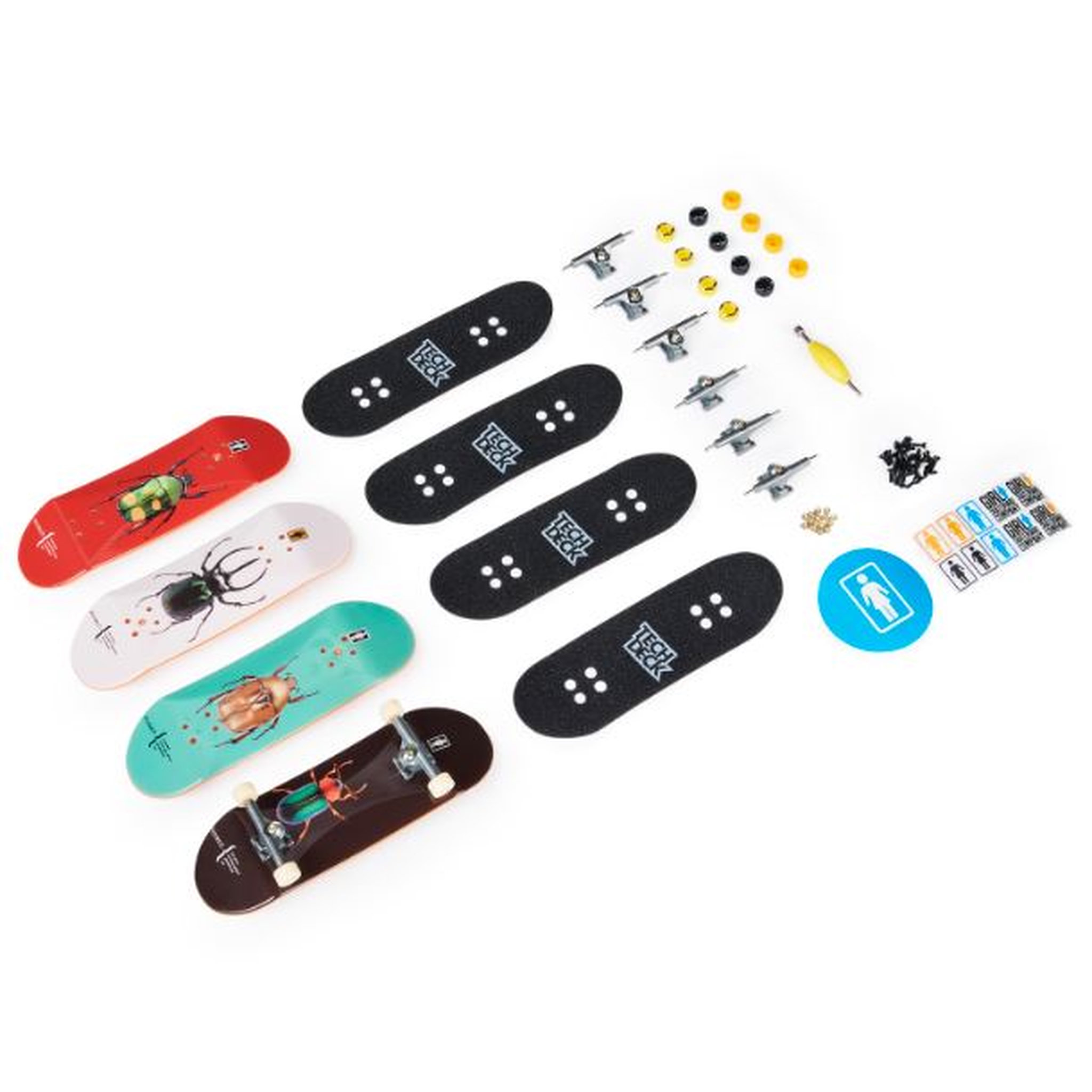 Voir la diapositive 2 : SPIN MASTER Finger Skate - Tech Deck - Paquet de 4 patins à doigts Girl