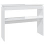 Voir la diapositive 2 : VIDAXL Table console blanc brillant 102x30x80 cm bois d'ingenierie