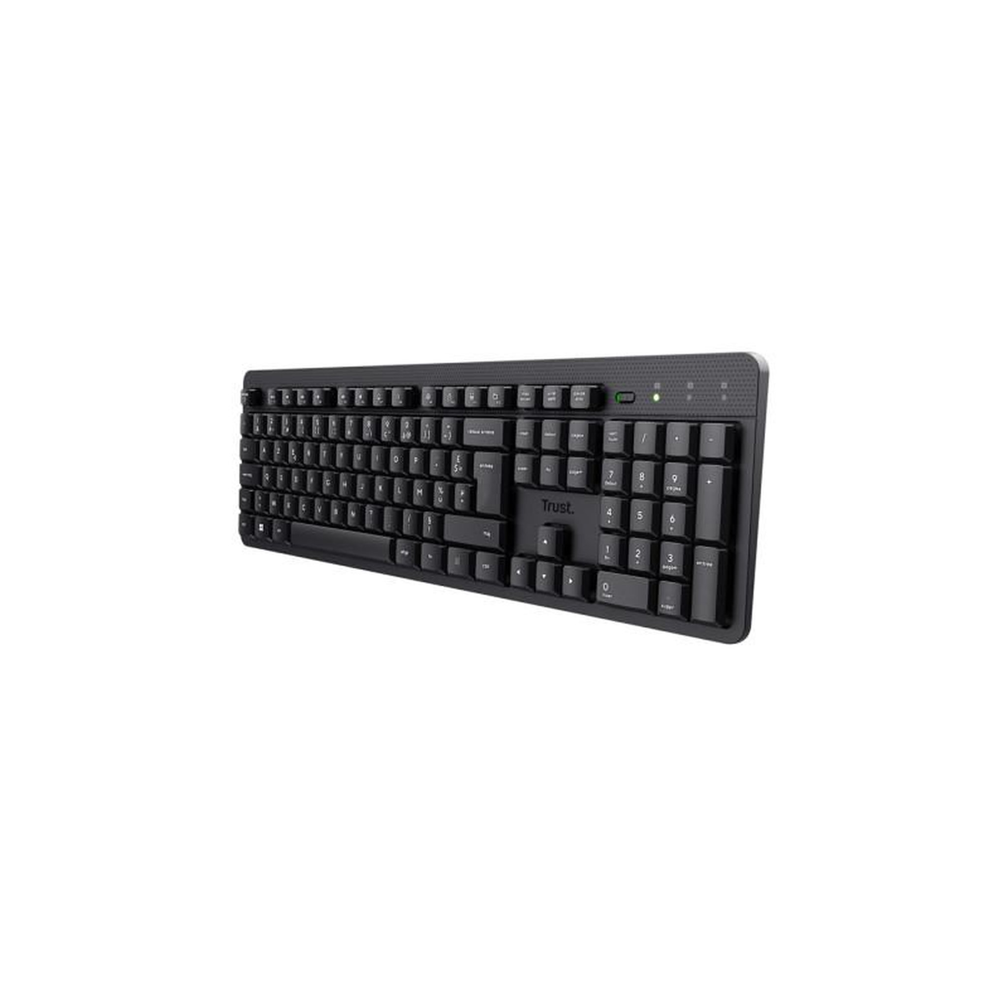 Voir la diapositive 2 : Trust Clavier Trust sans fil silencieux ODY II noir