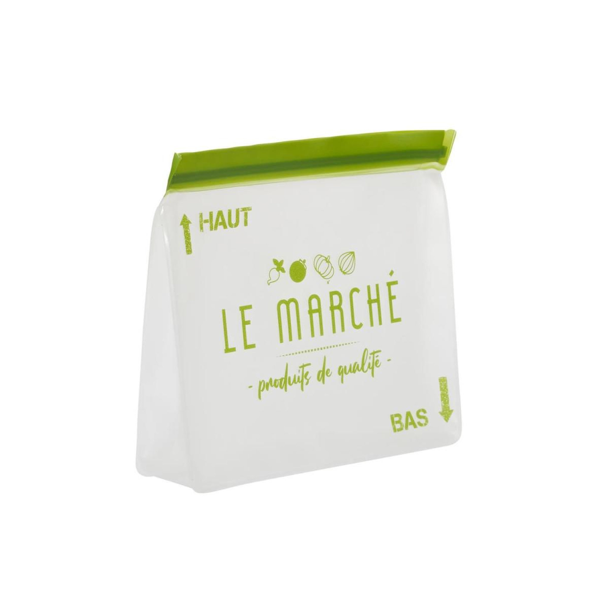 Voir la diapositive 4 : COOK CONCEPT Lot de 2 sacs de conservation  green  28cm vert