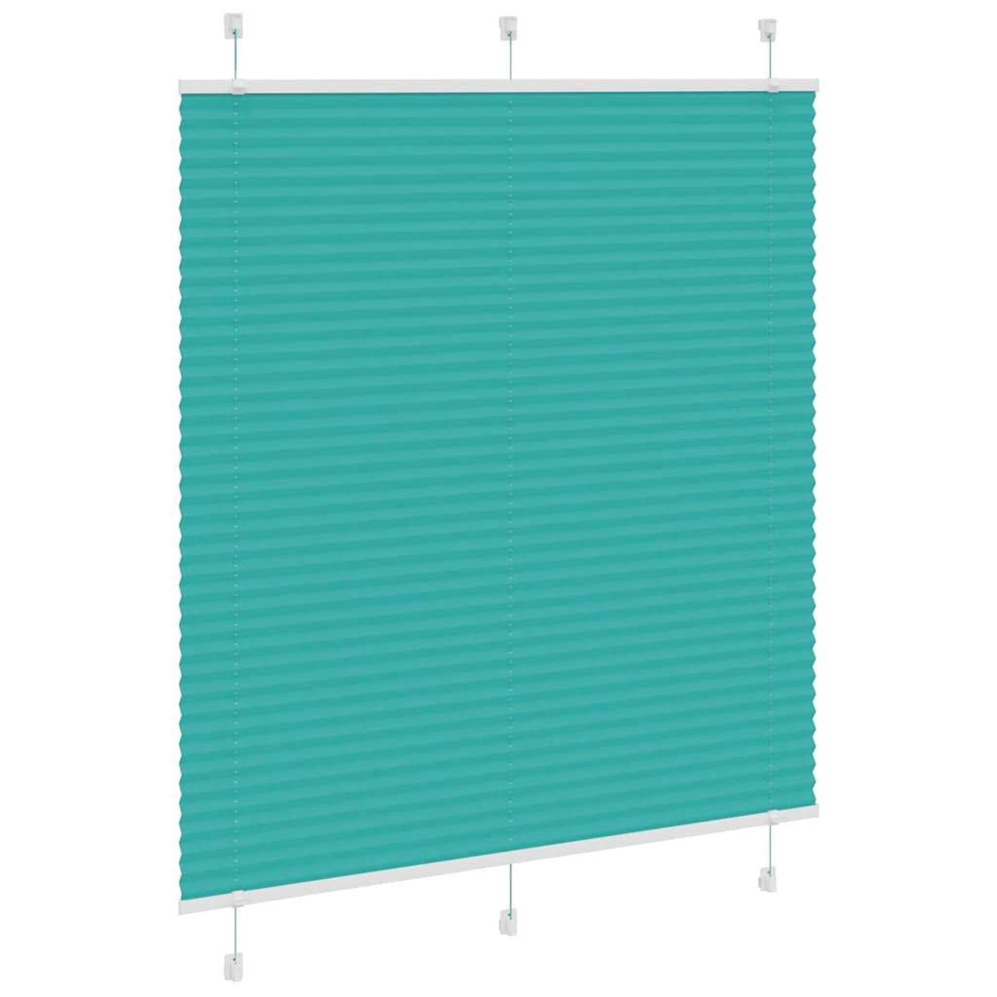 Voir la diapositive 3 : VIDAXL Store plisse vert petrole 115x100cm largeur du tissu 114,4cm