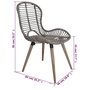 Voir la diapositive 6 : VIDAXL Chaises a manger lot de 4 marron rotin naturel