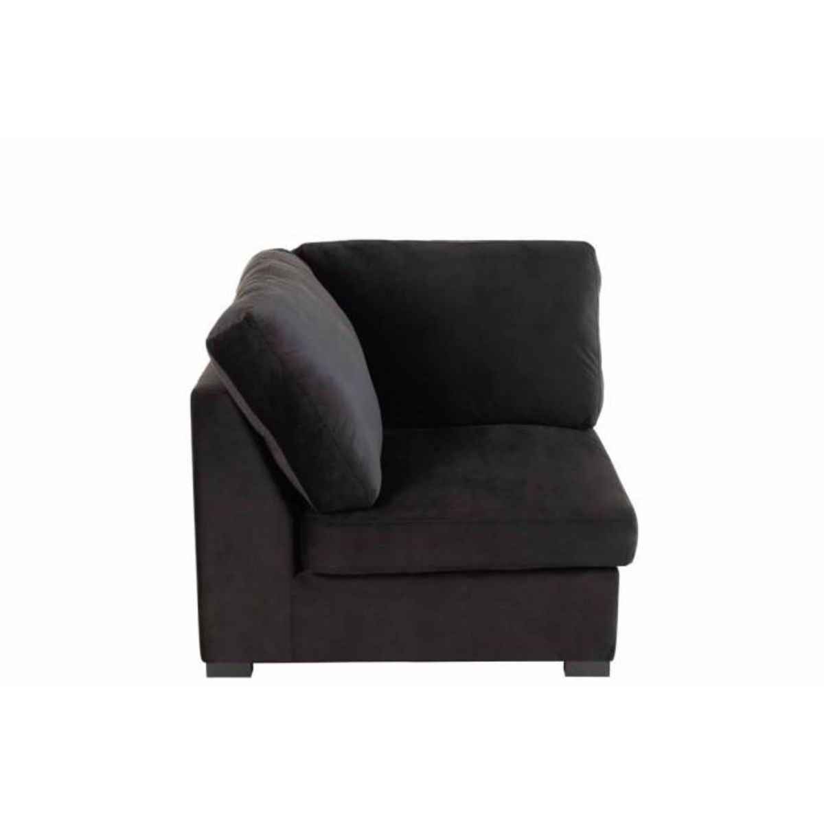 Paris Prix Fauteuil Design en Velours  Abosa  108cm Noir