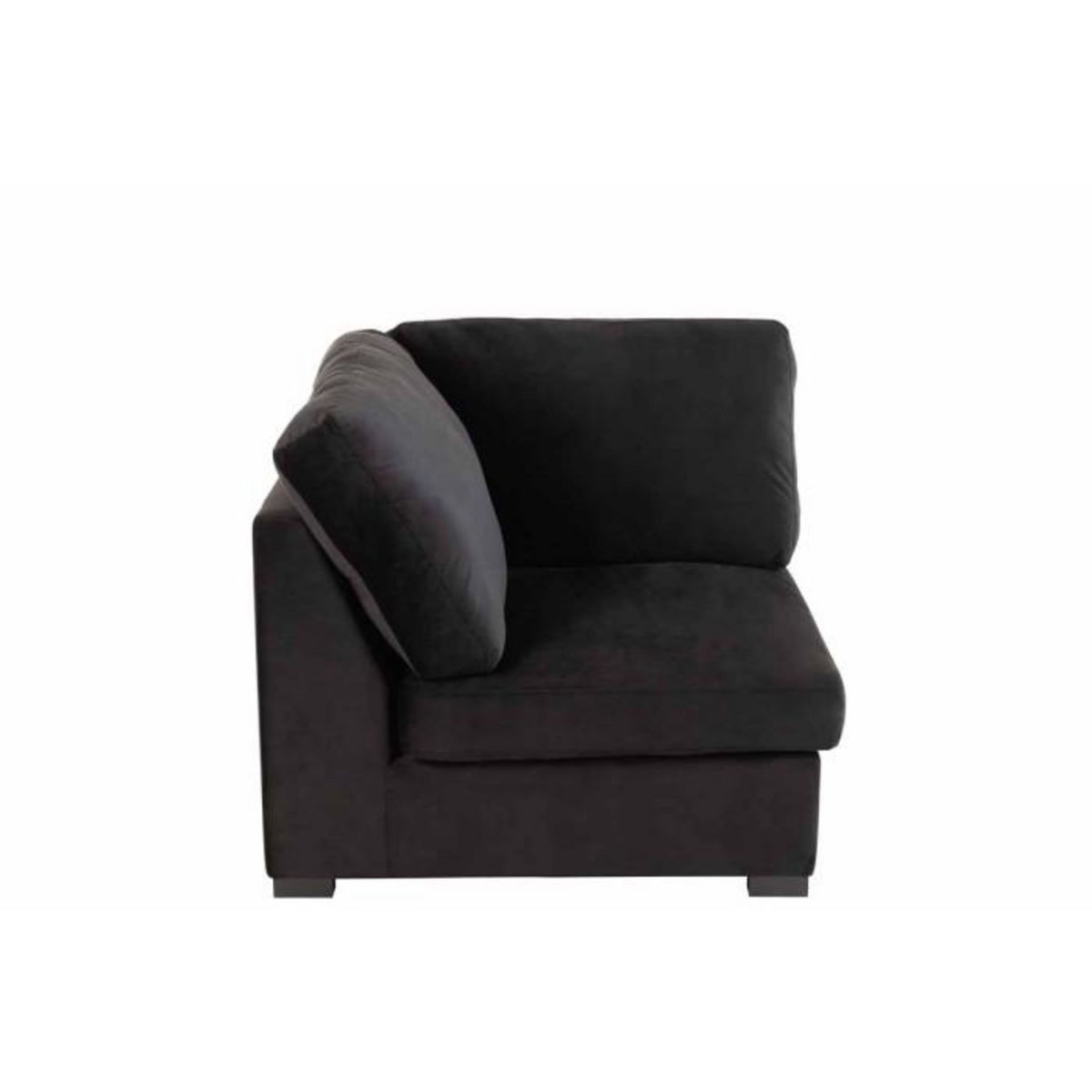 Paris Prix Fauteuil Design en Velours  Abosa  108cm Noir