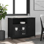 Voir la diapositive 1 : VIDAXL Buffet noir 100x35x75 cm bois d'ingenierie