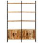 Voir la diapositive 2 : VIDAXL Bibliotheque a 4 niveaux 124x30x180 cm Bois de manguier brut