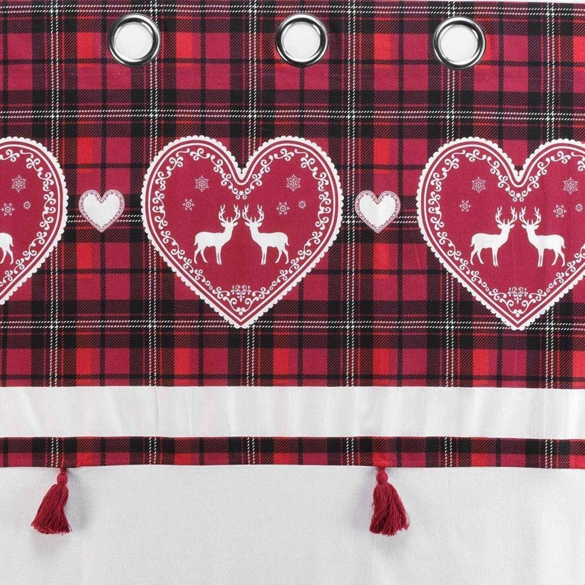 Douceur d'Intérieur Rideau à œillets 140x240 Heidi blanc coton