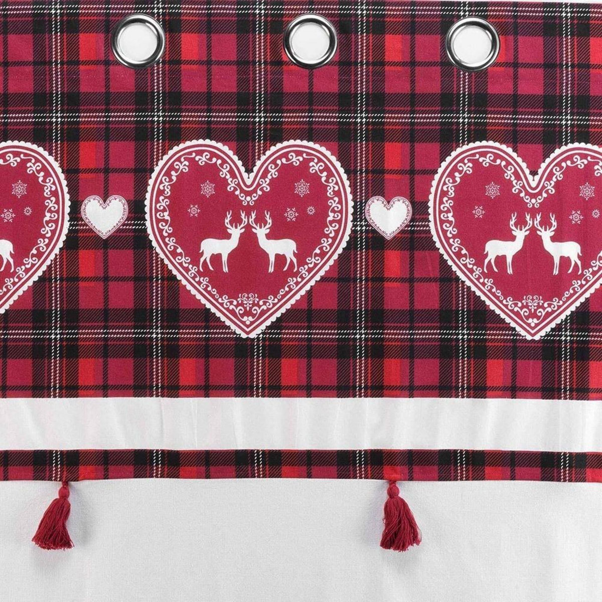 Douceur d'Intérieur Rideau à œillets 140x240 Heidi blanc coton