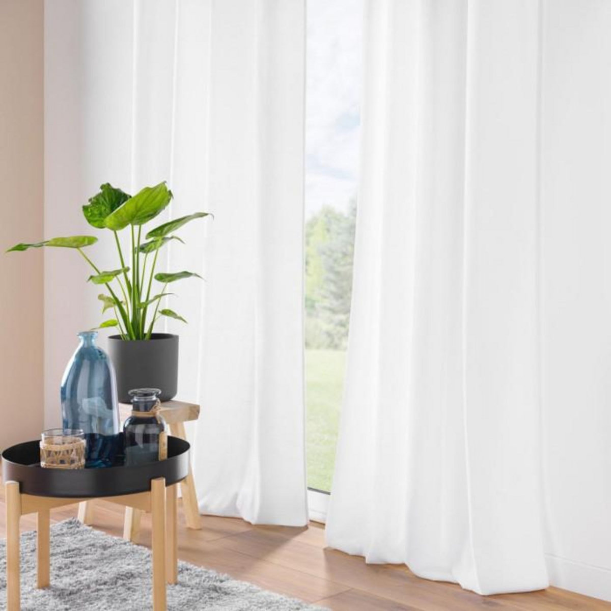 Paris Prix Rideau à Œillets en Velours  Mika  140x260cm Blanc