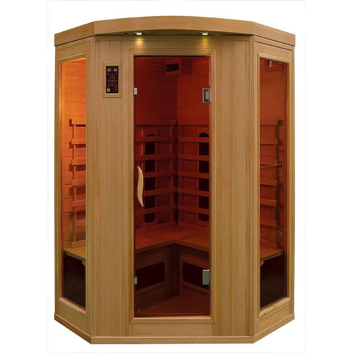 Habitat et Jardin Cabine de sauna à infrarouges - 3/4 personnes - 150 x 150 x 190 cm - Bois