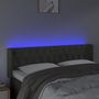 Voir la diapositive 4 : VIDAXL Tete de lit a LED Gris fonce 147x16x78/88 cm Velours