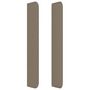 Voir la diapositive 4 : VIDAXL Tete de lit avec oreilles Taupe 83x16x118/128 cm Tissu