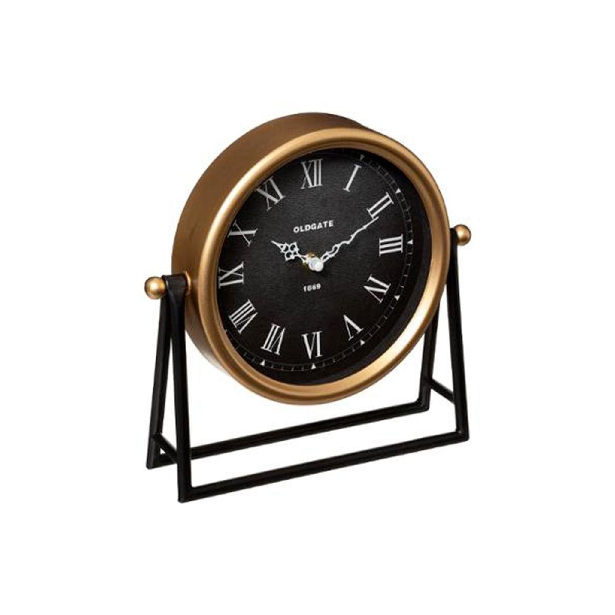 ATMOSPHERA Horloge à poser en métal  luca  27cm noir