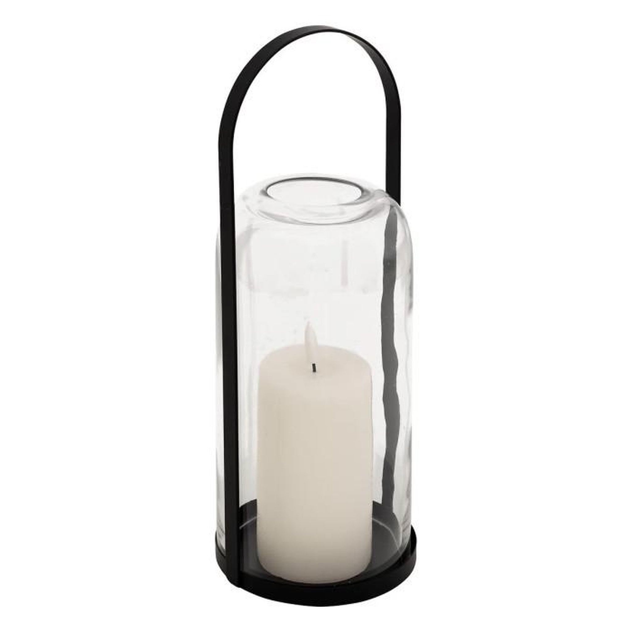 Voir la diapositive 1 : ATMOSPHERA Lanterne LED en Verre  Jako  35cm Noir