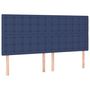Voir la diapositive 2 : VIDAXL Tetes de lit 4 pcs Bleu 80x5x78/88 cm Tissu