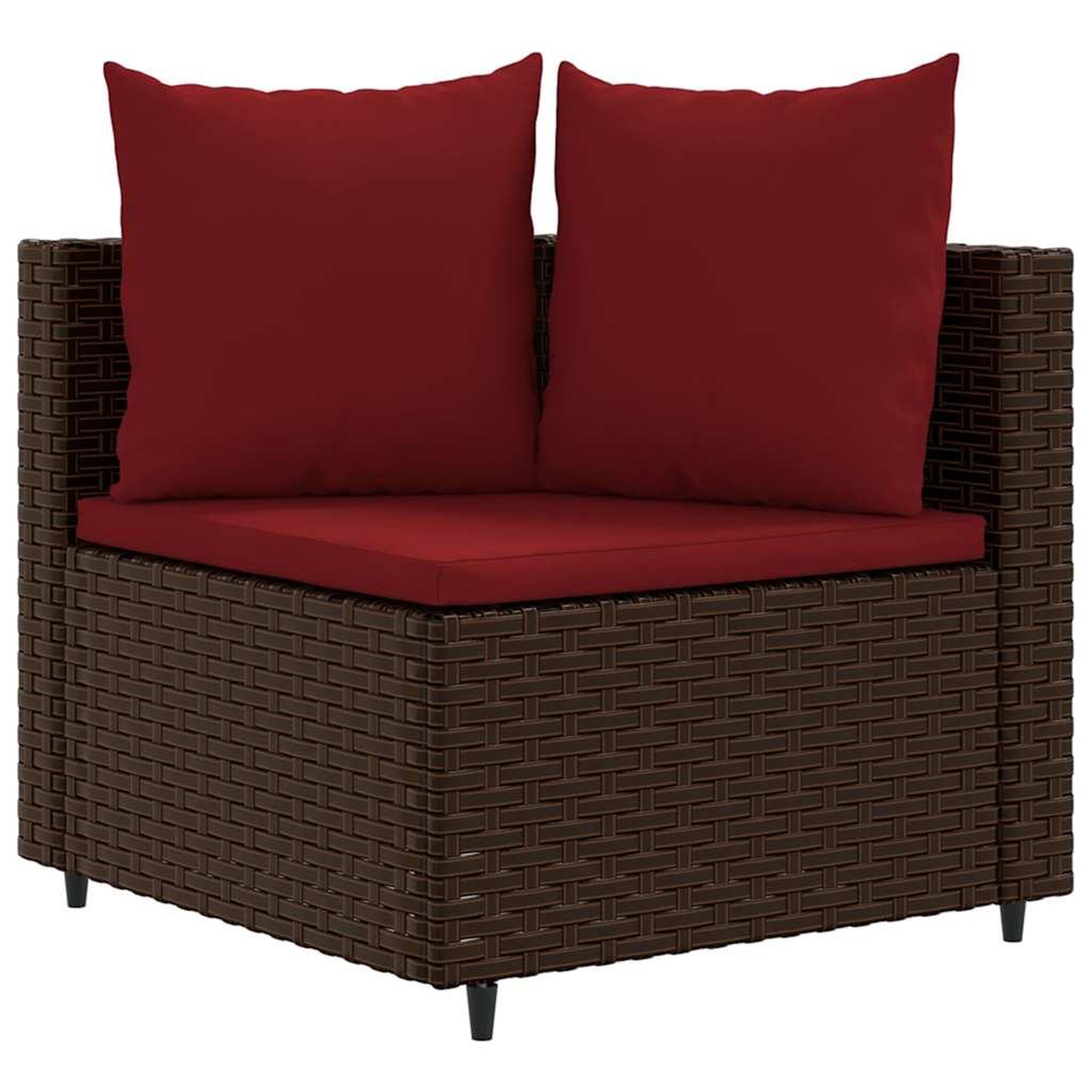 Voir la diapositive 3 : VIDAXL Salon de jardin avec coussins 6 pcs marron resine tressee