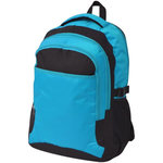 VIDAXL Sac à dos d école 40 L noir et bleu