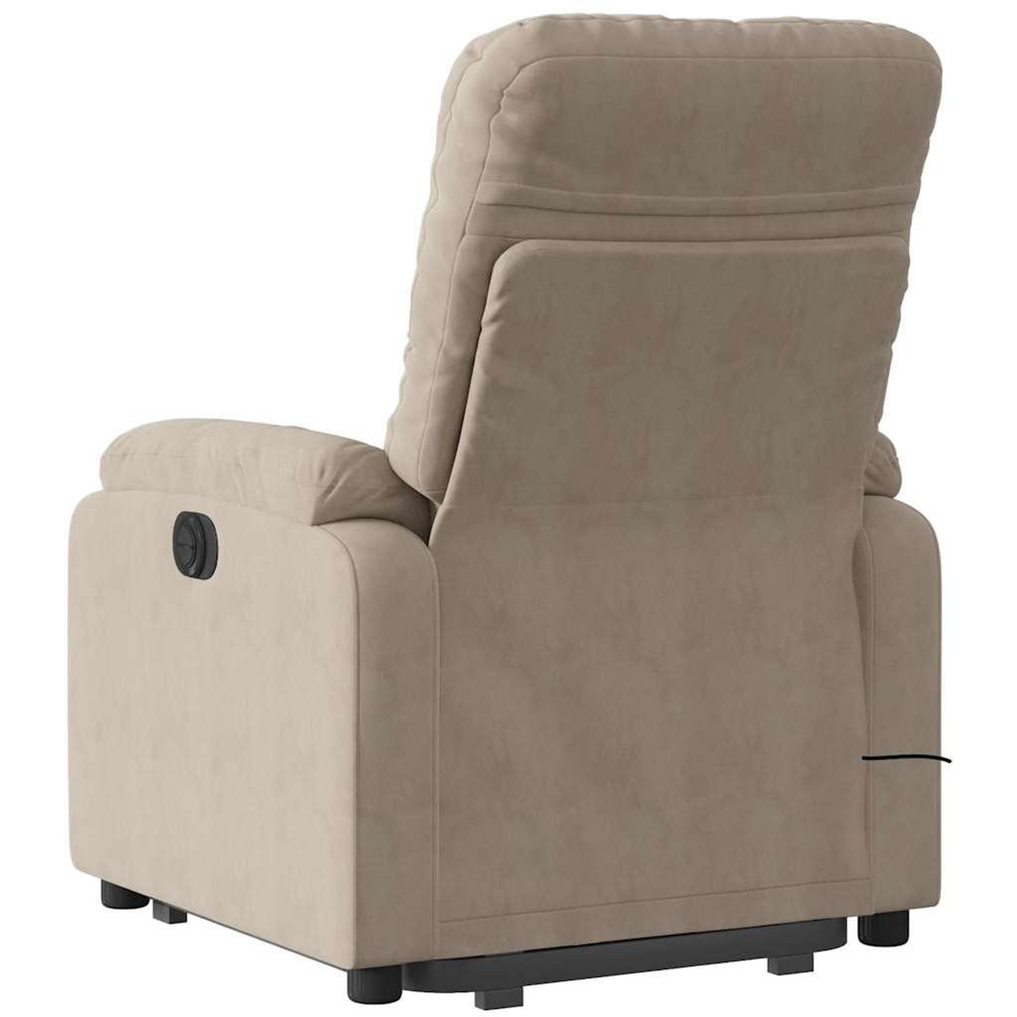 Voir la diapositive 5 : VIDAXL Fauteuil inclinable de massage taupe tissu microfibre