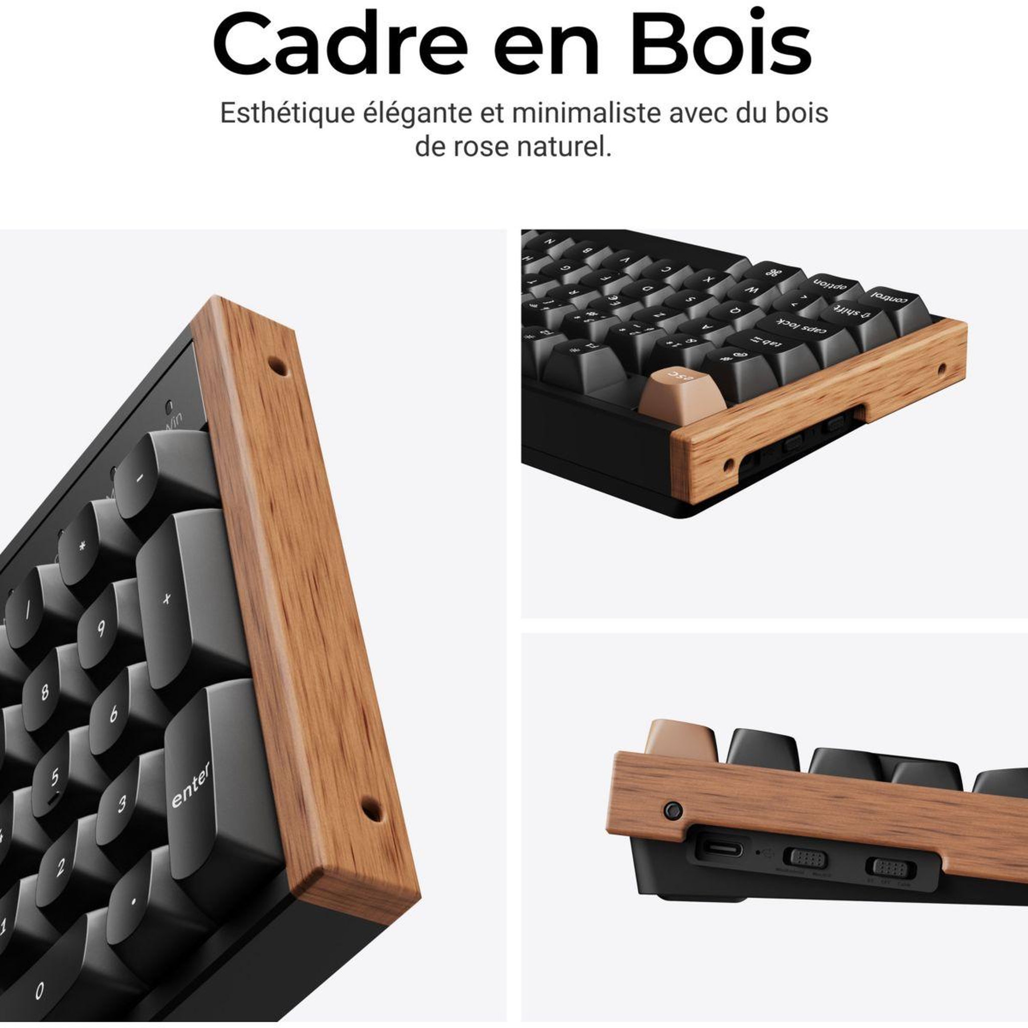 Voir la diapositive 5 : KEYCHRON Clavier gamer sans fil K10 HE Wireless Magnetic Switch