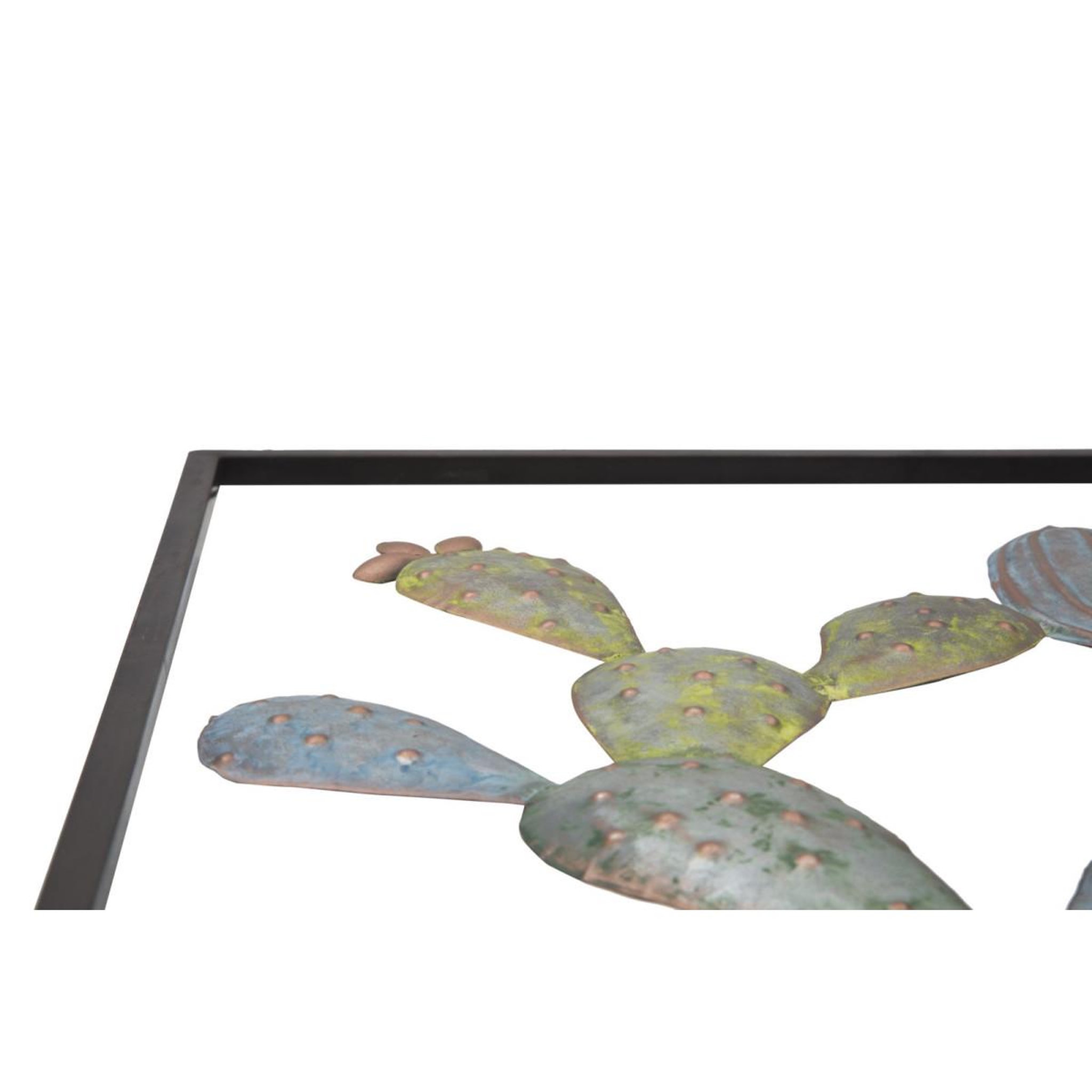 Voir la diapositive 6 : Paris Prix Déco murale encadrée en métal  cactus  50cm multicolore