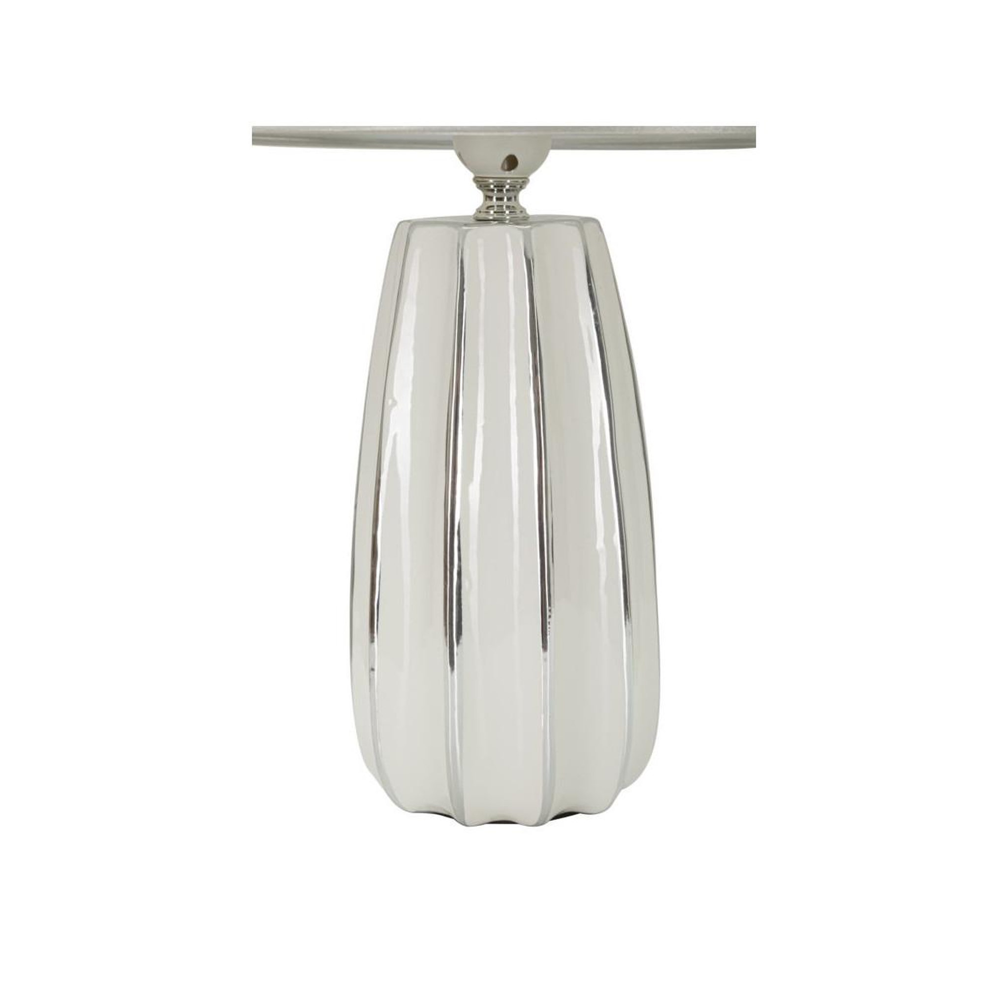 Voir la diapositive 2 : Paris Prix Lampe à poser en céramique  emmi  45cm argent & blanc