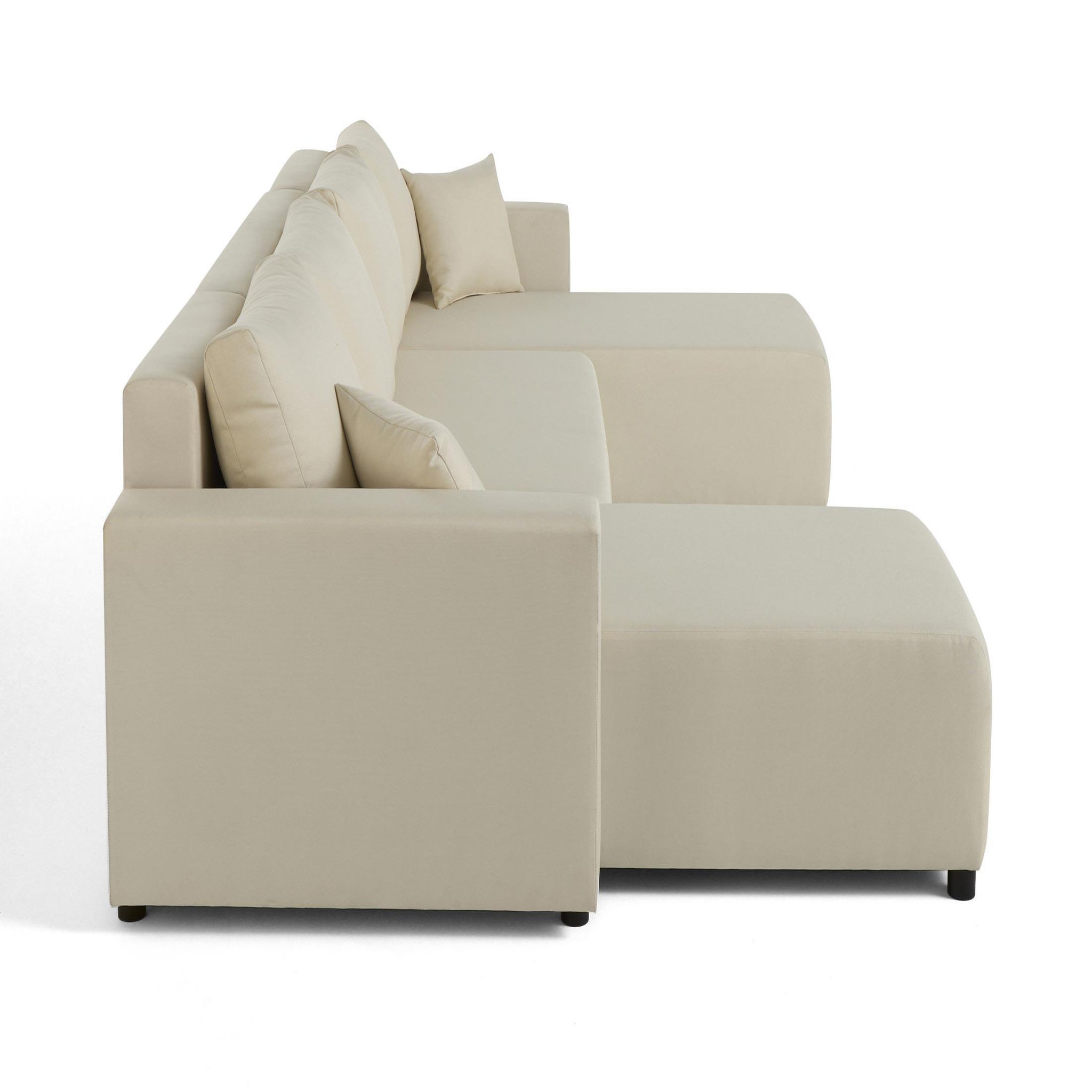 Voir la diapositive 6 : BEST MOBILIER Regala - canapé panoramique - 7 places - convertible avec coffre - en tissu