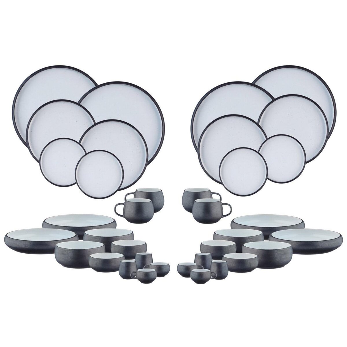 BJORN Service Complet GOURMET - 36 pièces - Onyx