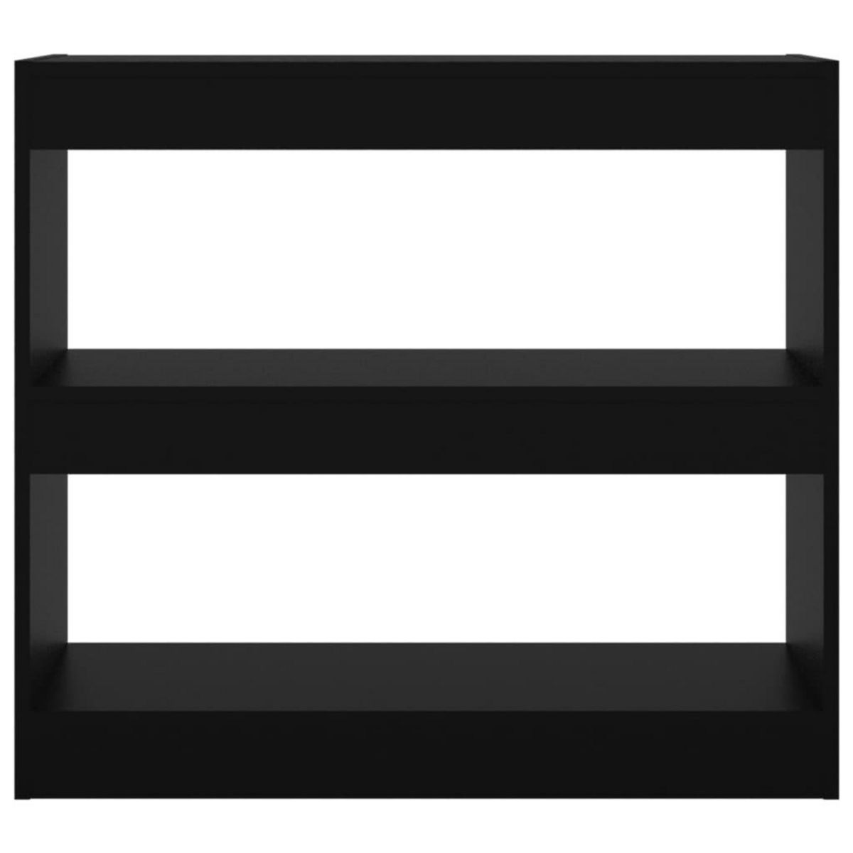 VIDAXL Bibliotheque/Separateur de piece Noir 80x30x72 cm