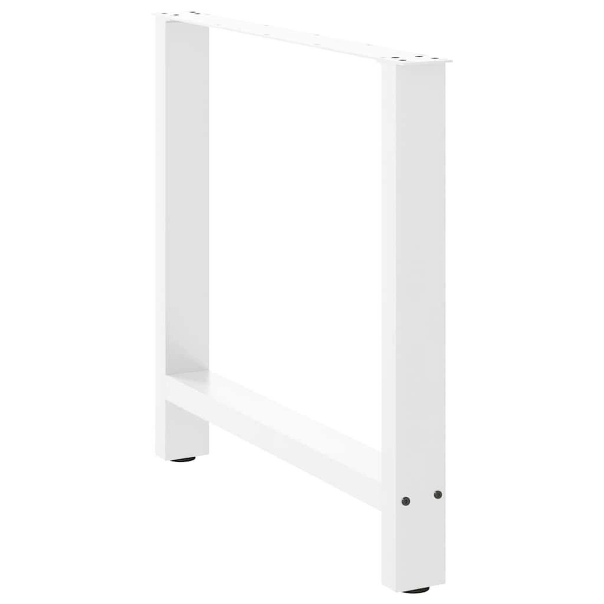 Voir la diapositive 4 : VIDAXL Pieds de table basse blanc 2 pcs 70x(72-73) cm acier