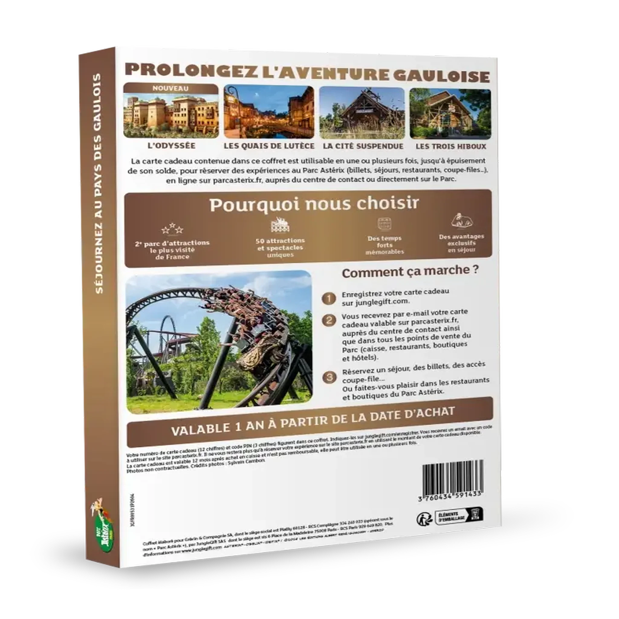 Voir la diapositive 2 : Asterix Coffret cadeau parc astérix - un séjour en famille