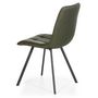 Voir la diapositive 3 : VS VENTA-STOCK Set de 2 chaises Salle à Manger Mila Tapissées Vert, 58 cm x 45 cm x 90 cm