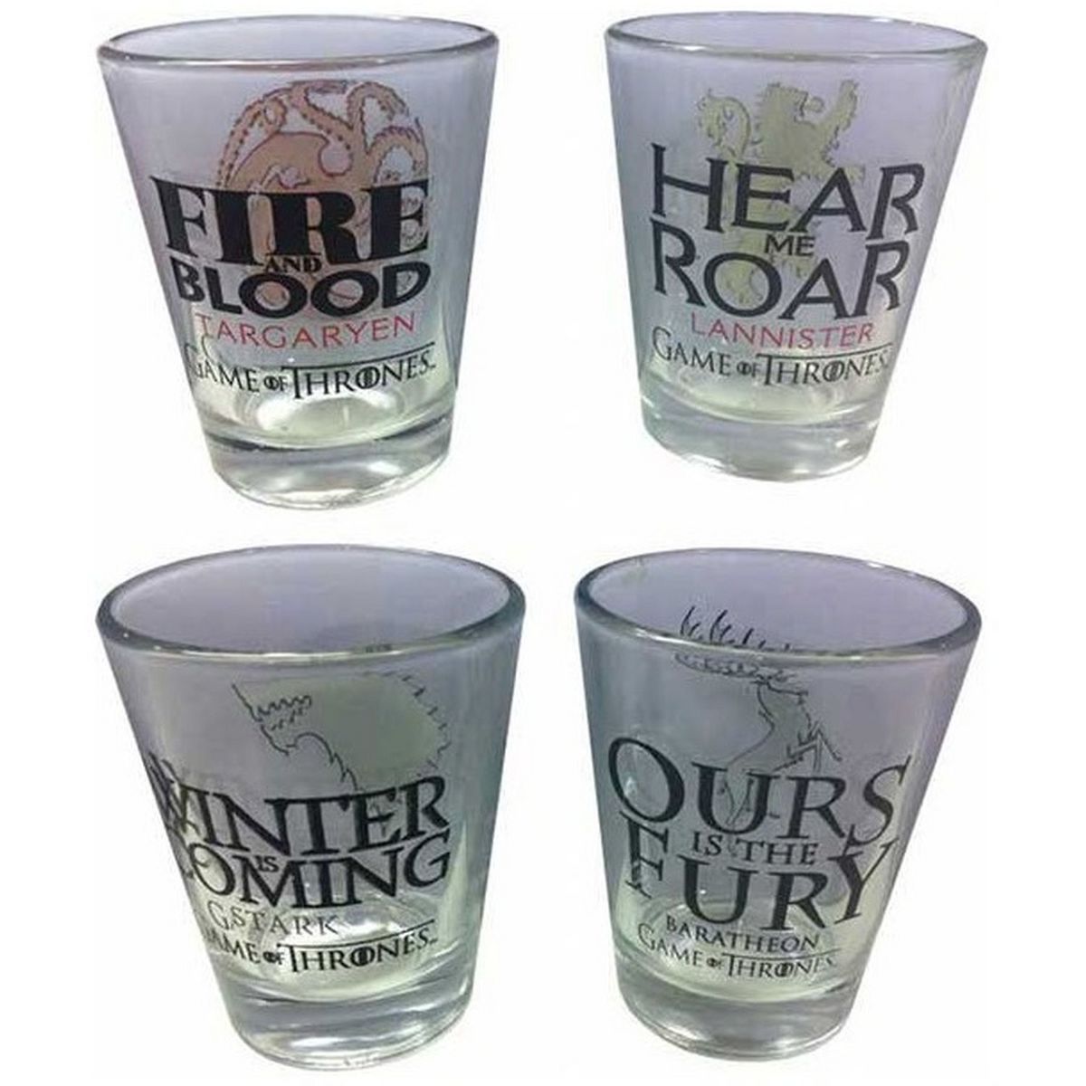 Set de 4 verres shooter - Game Of Thrones