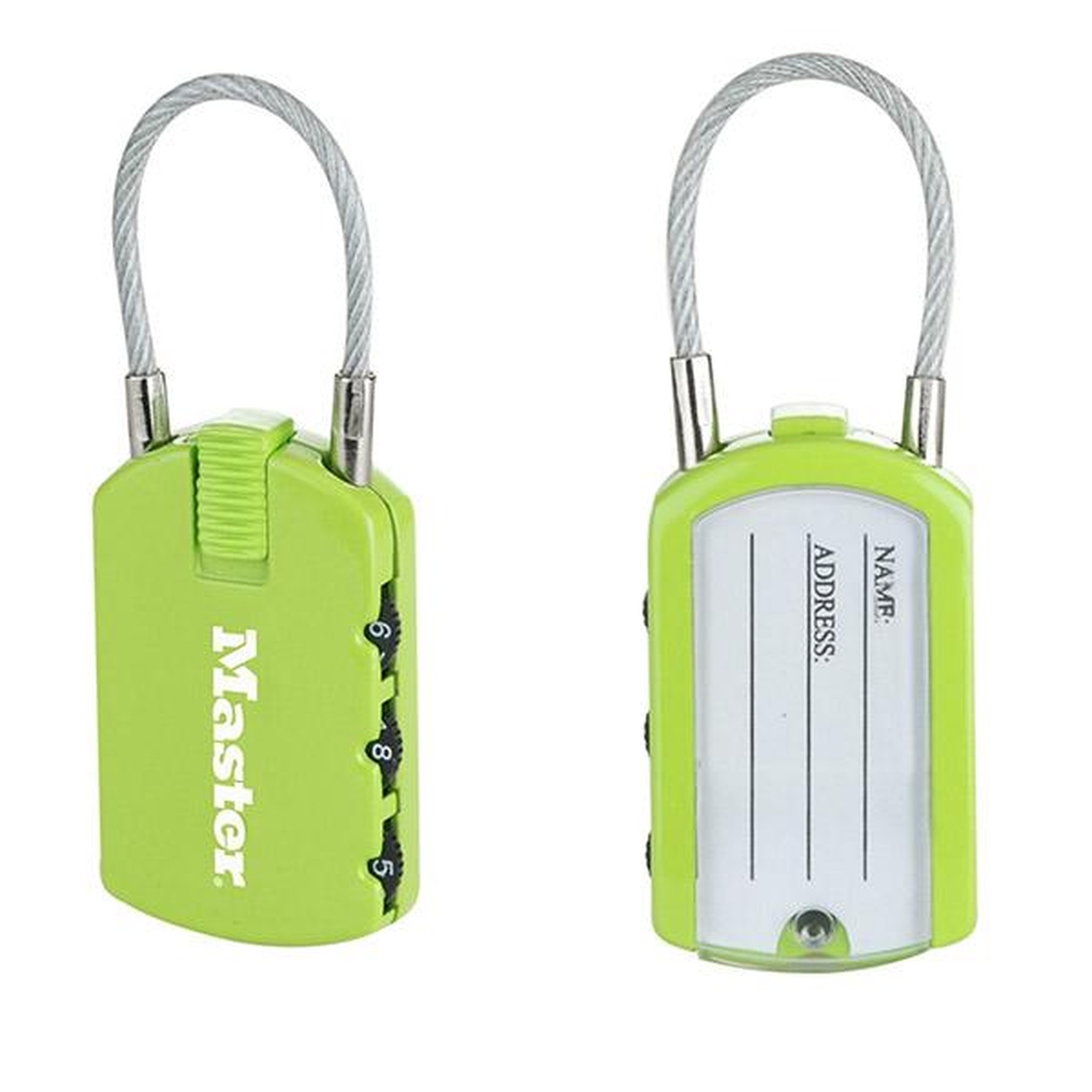 Master lock Lot de 2 cadenas porte-adresse à combinaison - 4684eurtcol