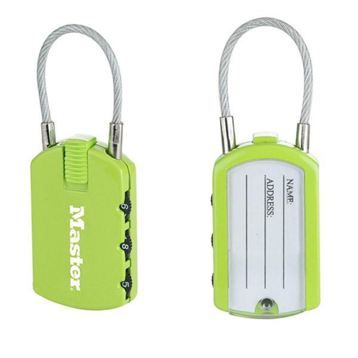 Master lock Lot de 2 cadenas porte-adresse à combinaison - 4684eurtcol